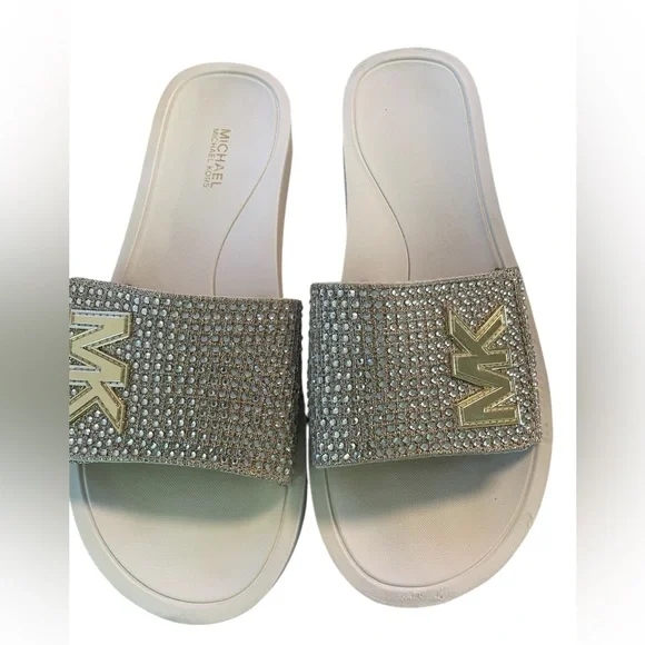 MICHAEL KORS
Embellished Platform Slide Sandal SIZE 8 - Picture 1 of 7